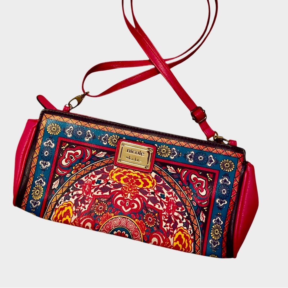 Nicole by Nicole Miller Multicolor Patterned Women's Bag Crossbody or Clutch